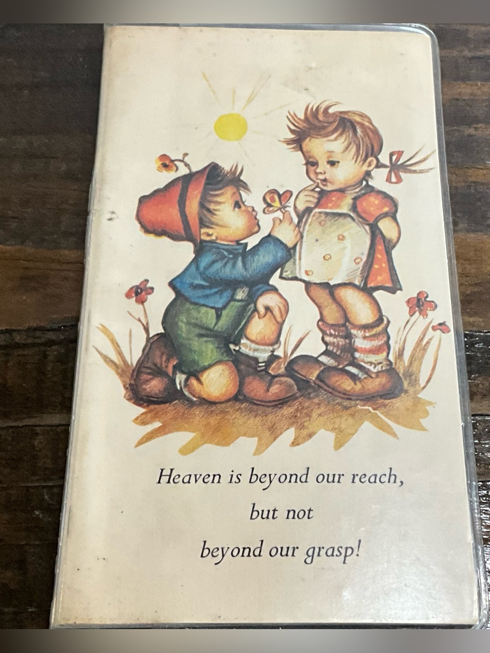 Vintage Hummel Art Style Pocket Blank Notebook Boy Girl